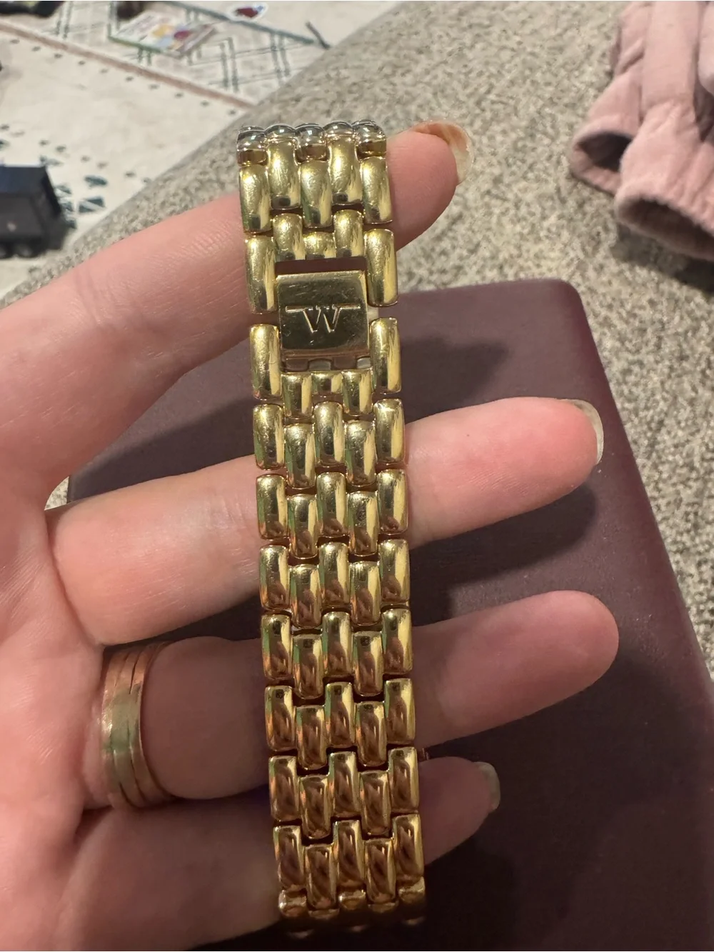 Women’s Gold-Tone Square Dial Bracelet Watch by Wittnauer